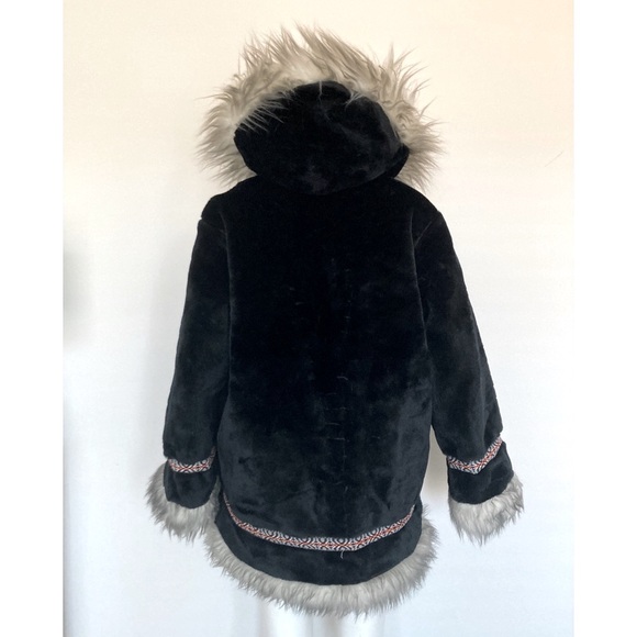 Vintage 70s Hansa Branta Faux Fur Coat Goose Down - Picture 3 of 7